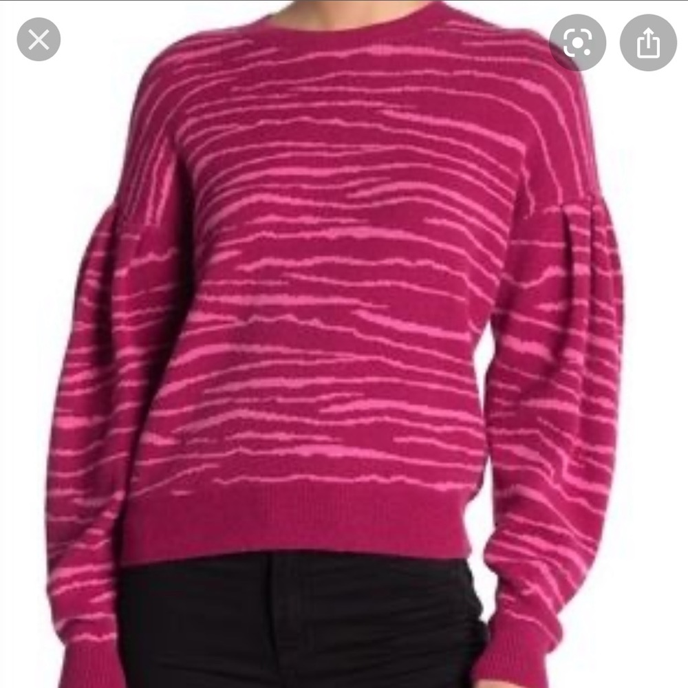 NWT Free Press zebra striped sweater